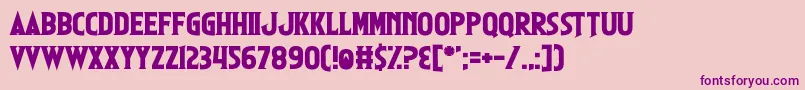 Cthulhus Calling Font – Purple Fonts on Pink Background