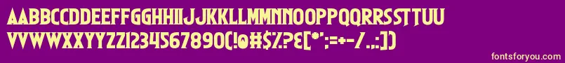 Cthulhus Calling Font – Yellow Fonts on Purple Background