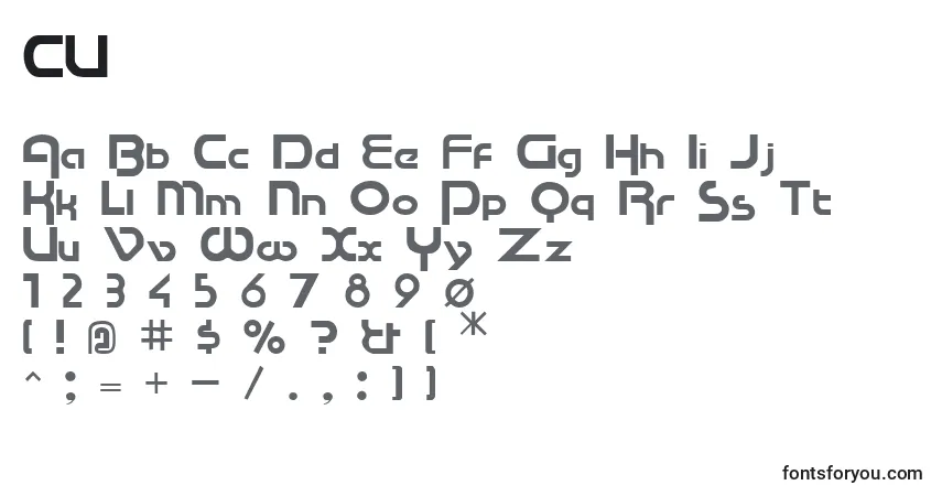 Шрифт CU       (124283) – алфавит, цифры, специальные символы