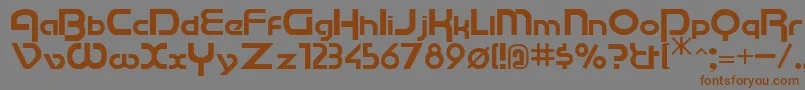フォントCU       – 茶色の文字が灰色の背景にあります。