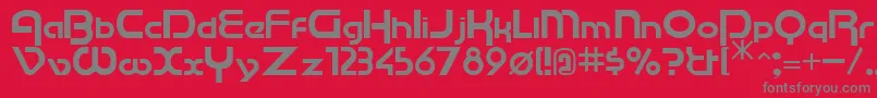 CU       Font – Gray Fonts on Red Background