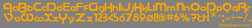 CU       Font – Orange Fonts on Gray Background