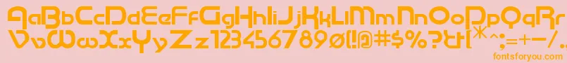 CU       Font – Orange Fonts on Pink Background