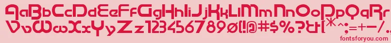 CU       Font – Red Fonts on Pink Background