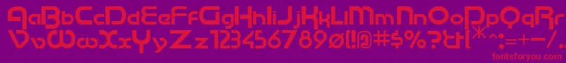 CU       Font – Red Fonts on Purple Background