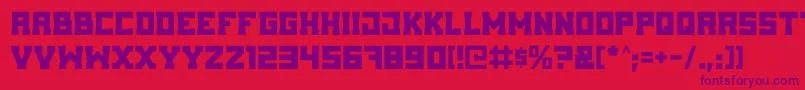 Cuadra Bold Font – Purple Fonts on Red Background
