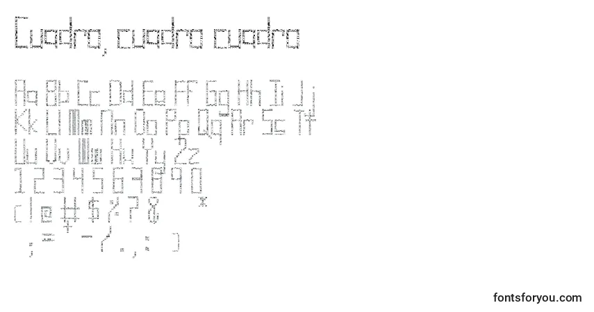 Schriftart Cuadro, cuadro cuadro – Alphabet, Zahlen, spezielle Symbole