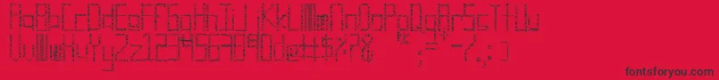Fonte Cuadro, cuadro cuadro – fontes pretas em um fundo vermelho