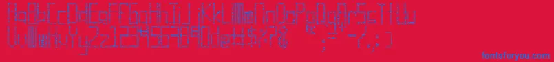 Cuadro, cuadro cuadro Font – Blue Fonts on Red Background