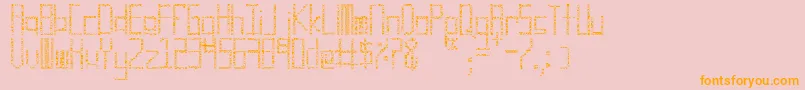 Cuadro, cuadro cuadro Font – Orange Fonts on Pink Background
