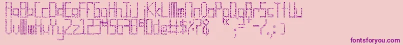 Cuadro, cuadro cuadro Font – Purple Fonts on Pink Background