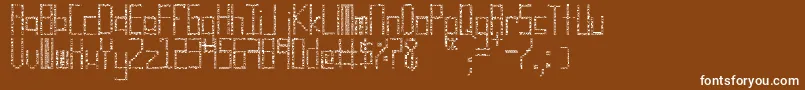 Cuadro, cuadro cuadro Font – White Fonts on Brown Background