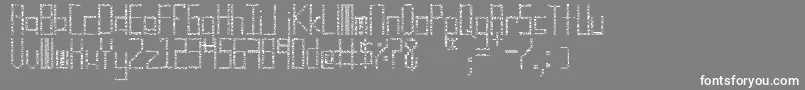 フォントCuadro, cuadro cuadro – 灰色の背景に白い文字