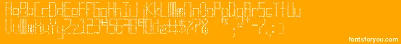 Cuadro, cuadro cuadro Font – White Fonts on Orange Background