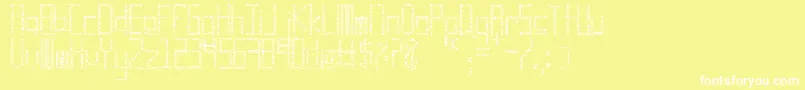 Cuadro, cuadro cuadro Font – White Fonts on Yellow Background