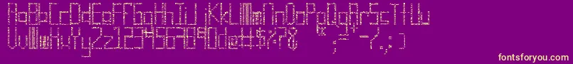 Cuadro, cuadro cuadro Font – Yellow Fonts on Purple Background