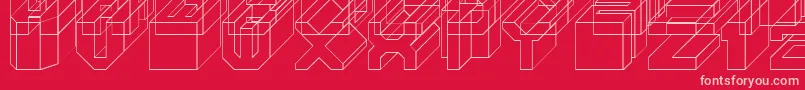 Шрифт Cube – розовые шрифты на красном фоне