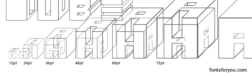 Размеры шрифта Cube (124287)