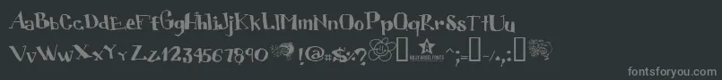 フォントCUBIC    – 黒い背景に灰色の文字