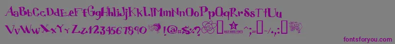 Шрифт CUBIC    – фиолетовые шрифты на сером фоне