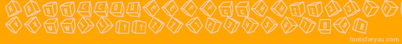 Fonte Cubox 3D ST – fontes rosa em um fundo laranja