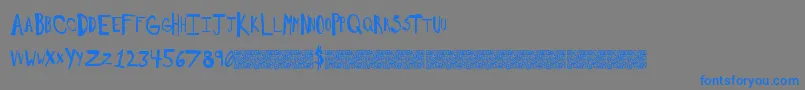 Saltywould Font – Blue Fonts on Gray Background