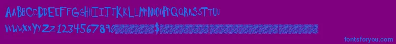 Шрифт Saltywould – синие шрифты на фиолетовом фоне