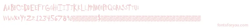 Saltywould-Schriftart – Rosa Schriften auf weißem Hintergrund