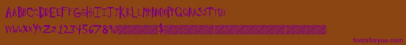 Saltywould Font – Purple Fonts on Brown Background