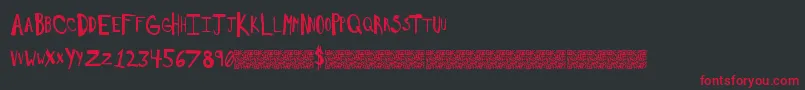 Saltywould Font – Red Fonts on Black Background