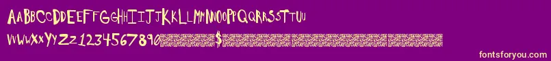 Saltywould Font – Yellow Fonts on Purple Background