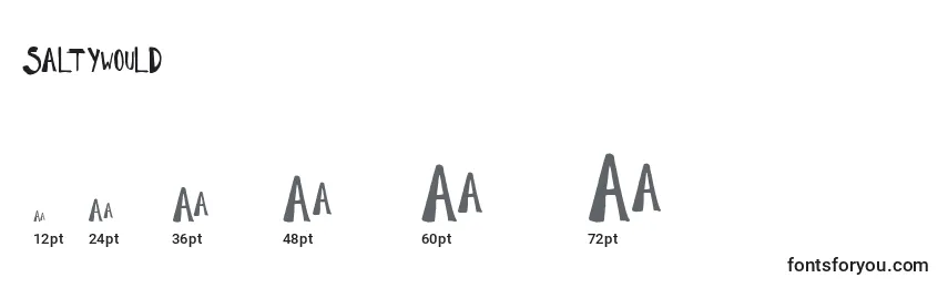 Saltywould Font Sizes