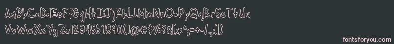 Шрифт Cuddlebugs Outline – розовые шрифты на чёрном фоне