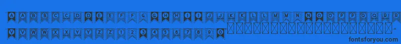 CufisDecor Font – Black Fonts on Blue Background