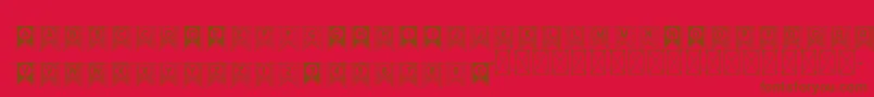 CufisDecor Font – Brown Fonts on Red Background