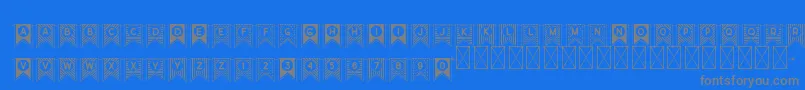 CufisDecor-Schriftart – Graue Schriften auf blauem Hintergrund