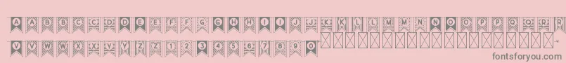 Fonte CufisDecor – fontes cinzas em um fundo rosa