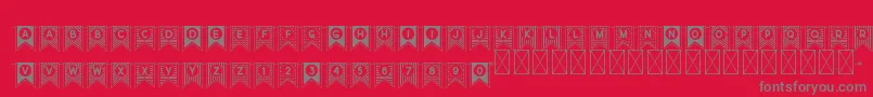Fonte CufisDecor – fontes cinzas em um fundo vermelho
