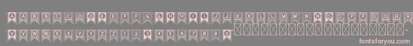 CufisDecor-Schriftart – Rosa Schriften auf grauem Hintergrund