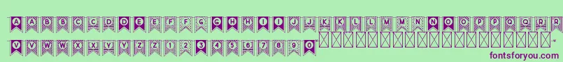 CufisDecor Font – Purple Fonts on Green Background