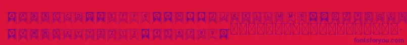 CufisDecor Font – Purple Fonts on Red Background