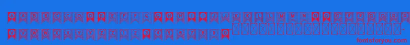 フォントCufisDecor – 赤い文字の青い背景