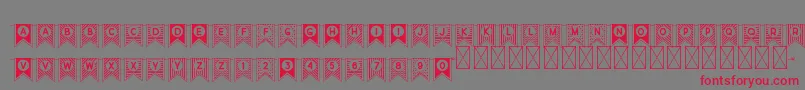 CufisDecor-Schriftart – Rote Schriften auf grauem Hintergrund