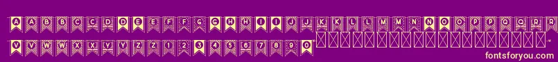 CufisDecor Font – Yellow Fonts on Purple Background