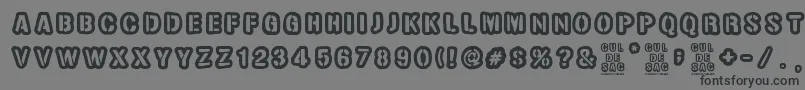 Cul de sac Font – Black Fonts on Gray Background