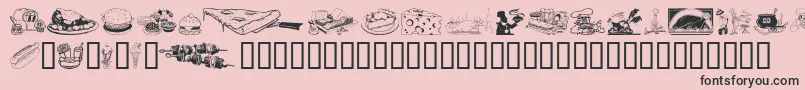 Culinary Art Font – Black Fonts on Pink Background