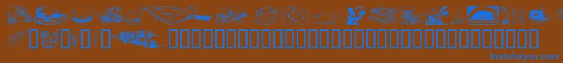 Culinary Art Font – Blue Fonts on Brown Background
