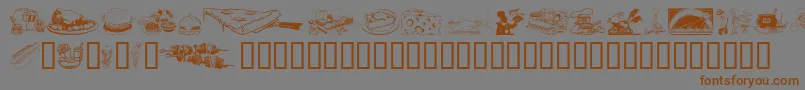 Culinary Art Font – Brown Fonts on Gray Background