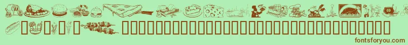 Culinary Art Font – Brown Fonts on Green Background