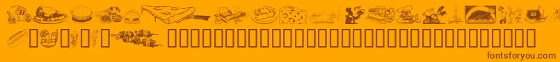 Saiba mais sobre a fonte Culinary Art Fonte Culinary Art – fontes marrons em um fundo laranja
